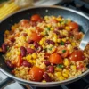 Couscous-Pfanne mit Tomaten und Kidneybohnen