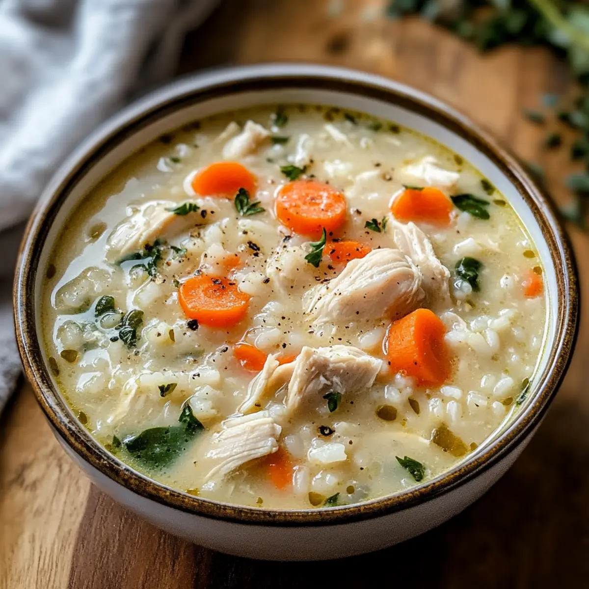 Cremige HA¼hner Reis