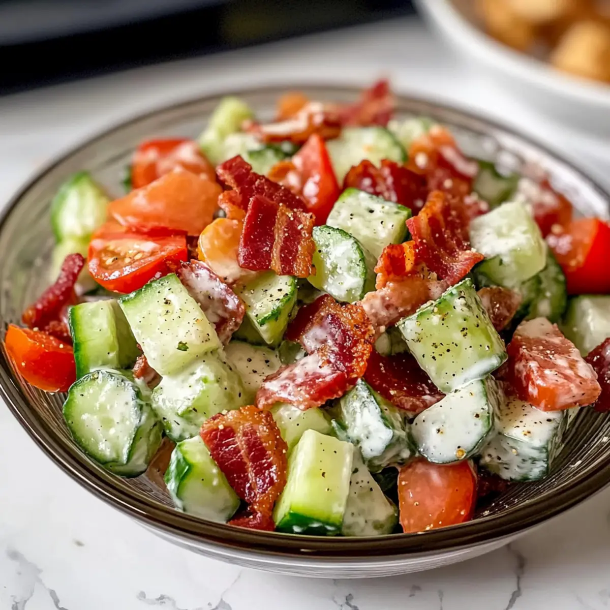 Crunchy Cucumber Salad with Bacon bztahb