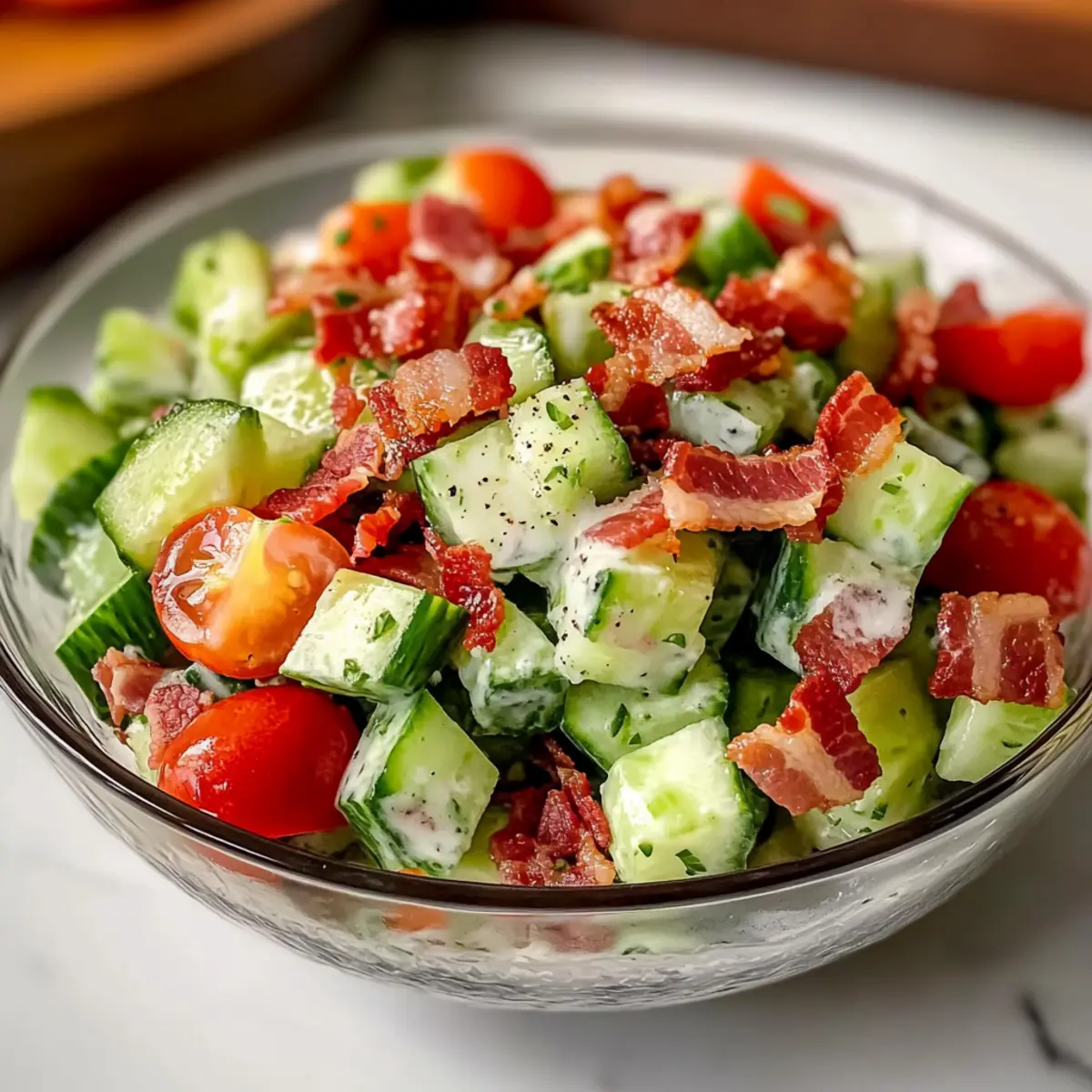 Crunchy Cucumber Salad with Bacon jftsk9