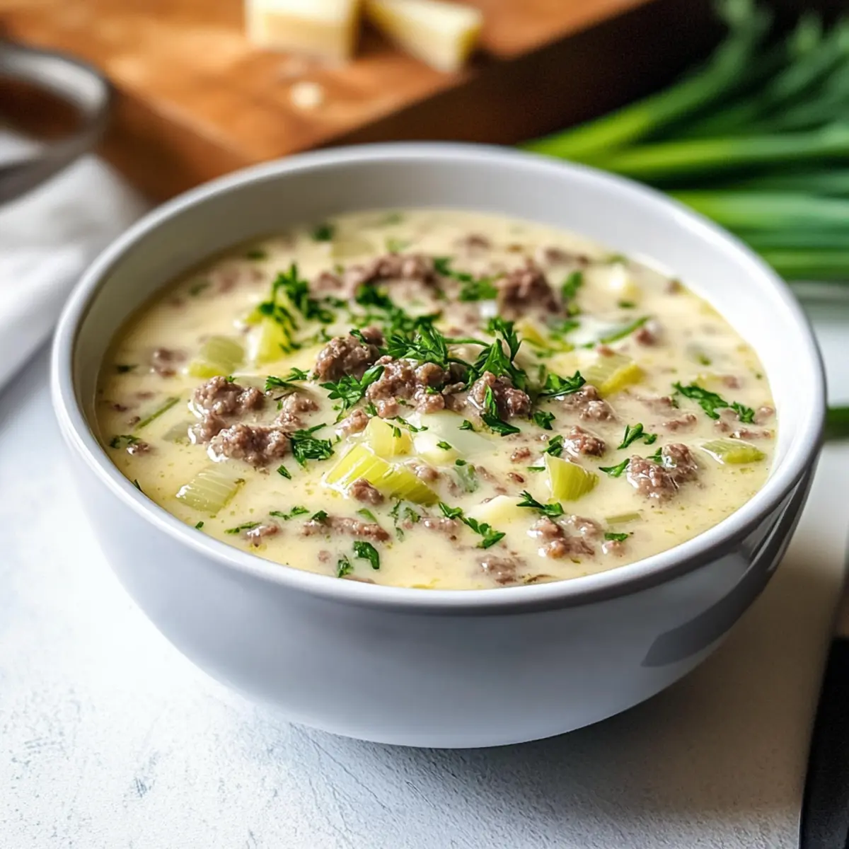 Einfache KA¤se Lauch Suppe gojfgn