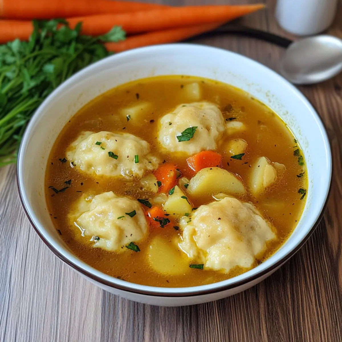 Galuschki Suppe mit Kartoffeln vegetarisches Rezept kjug1n