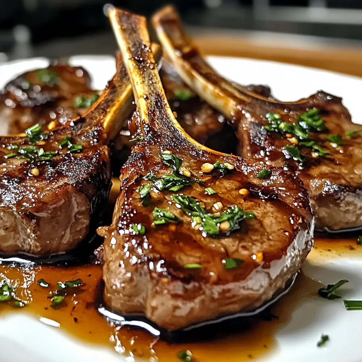 Honig Knoblauch Lammkoteletts radcs9