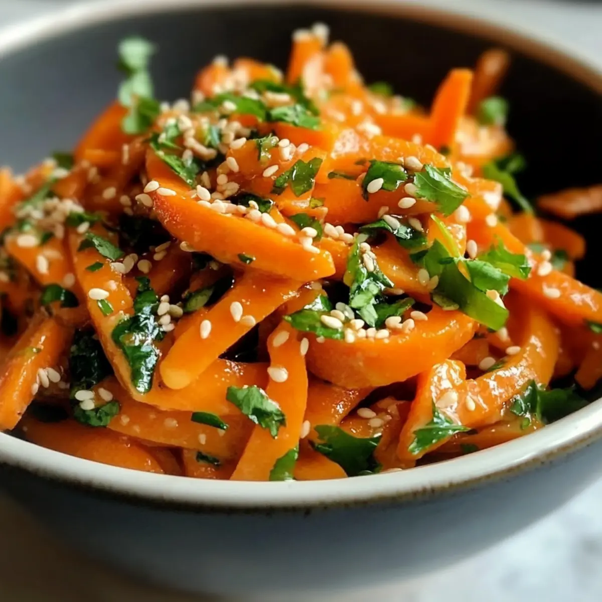 Karottensalat mit Ingwer Sesam Dressing koffv5