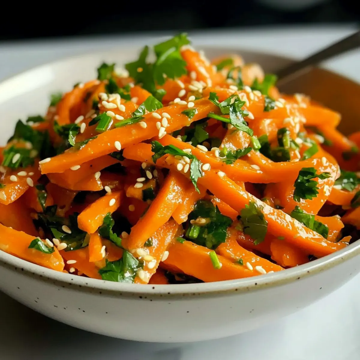 Karottensalat mit Ingwer Sesam Dressing yvzikh