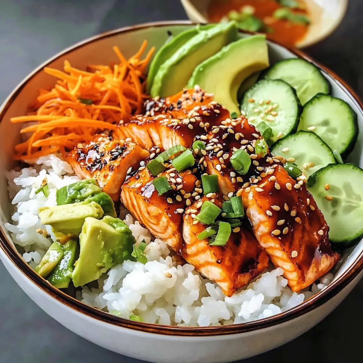 Knusprige Lachs Bowls Reis lpmz13