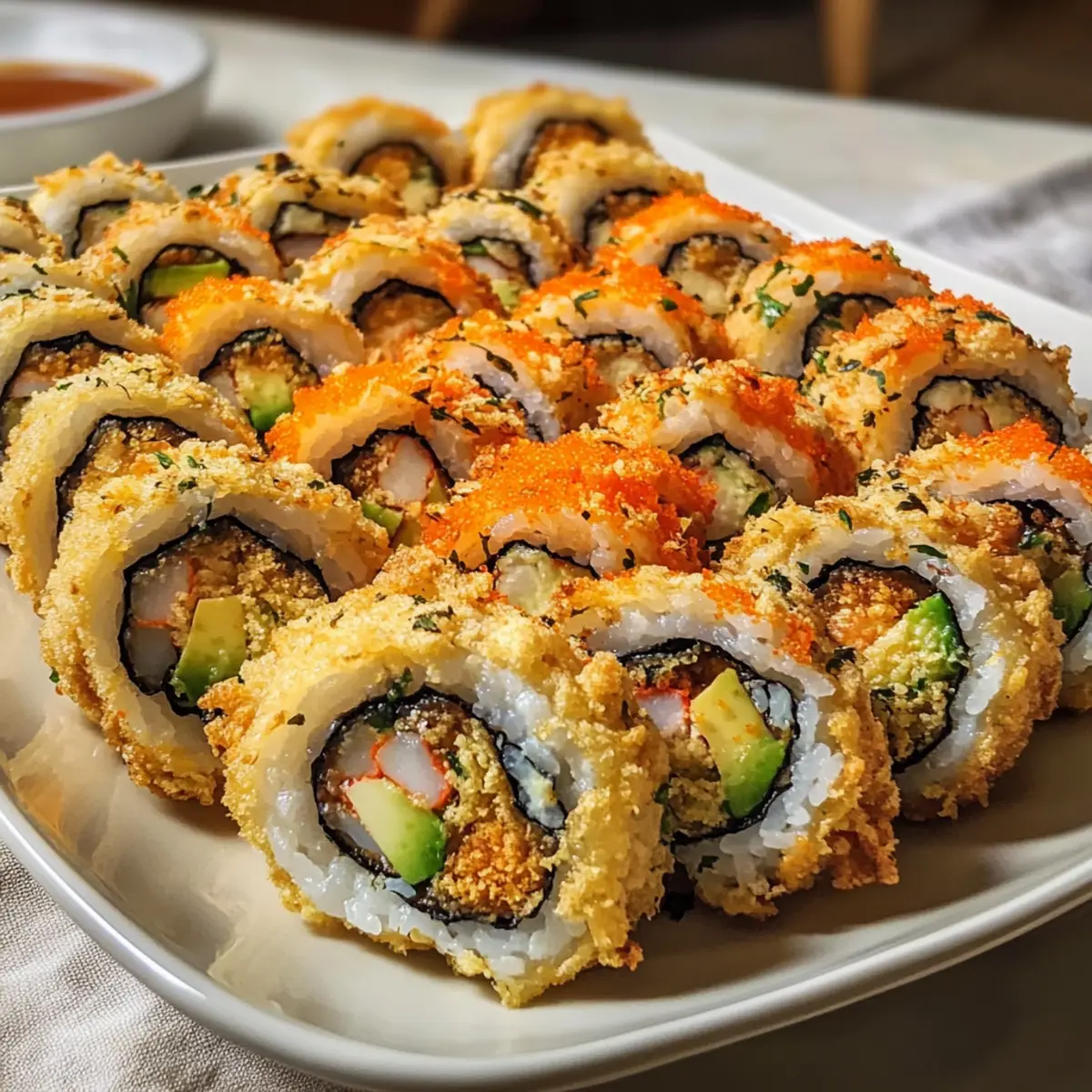 Knusprige frittierte Sushi Rollen awiuwk