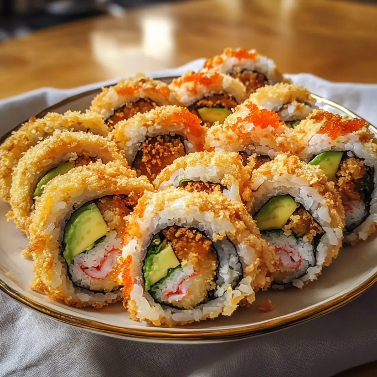 Knusprige frittierte Sushi Rollen wsqkwk