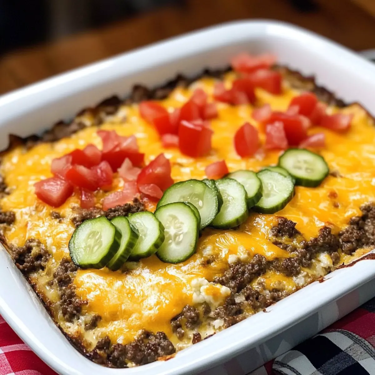 Low Carb Cheeseburger Auflauf lavlaz