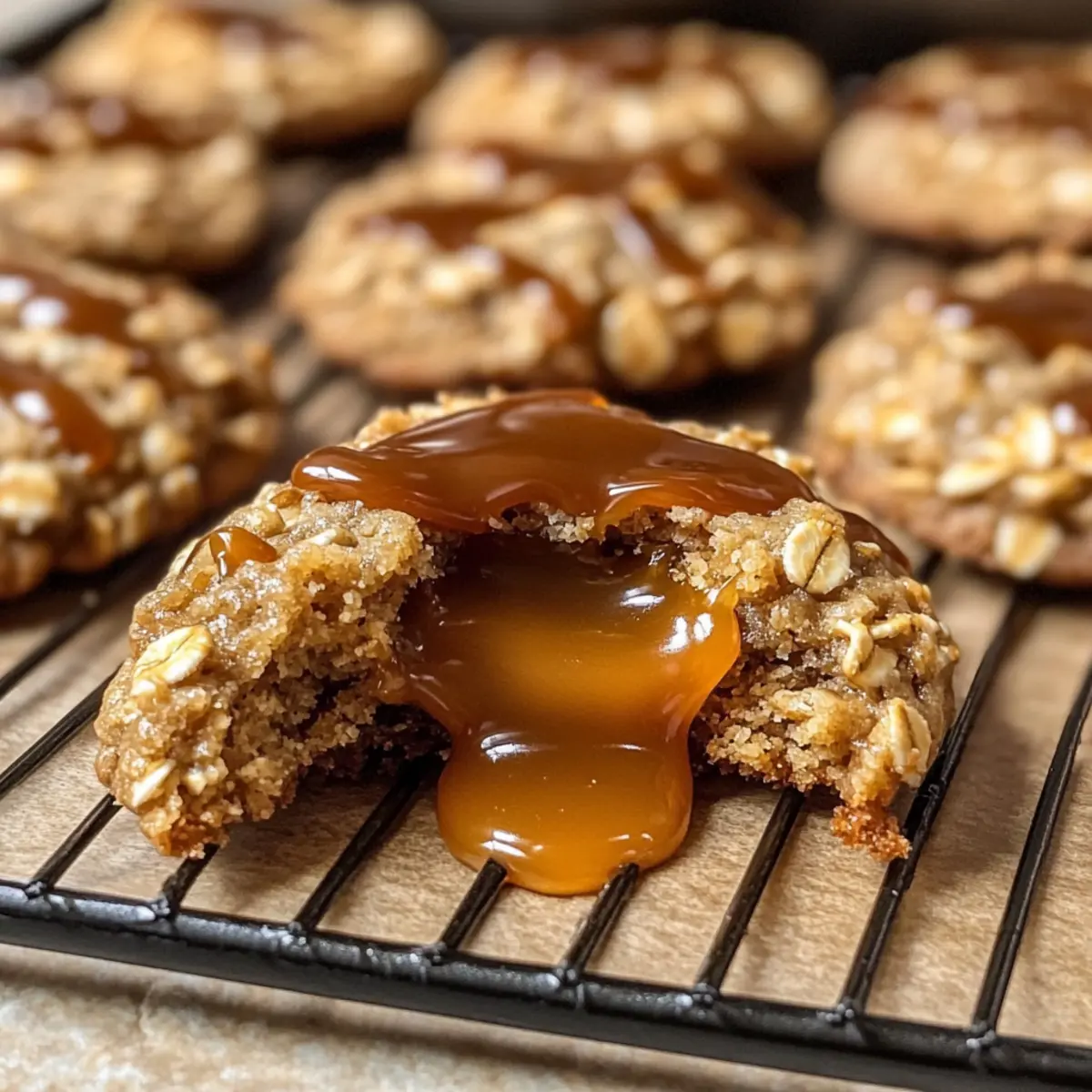 Saftige Karamell Haferflocken Cookies qgypo7