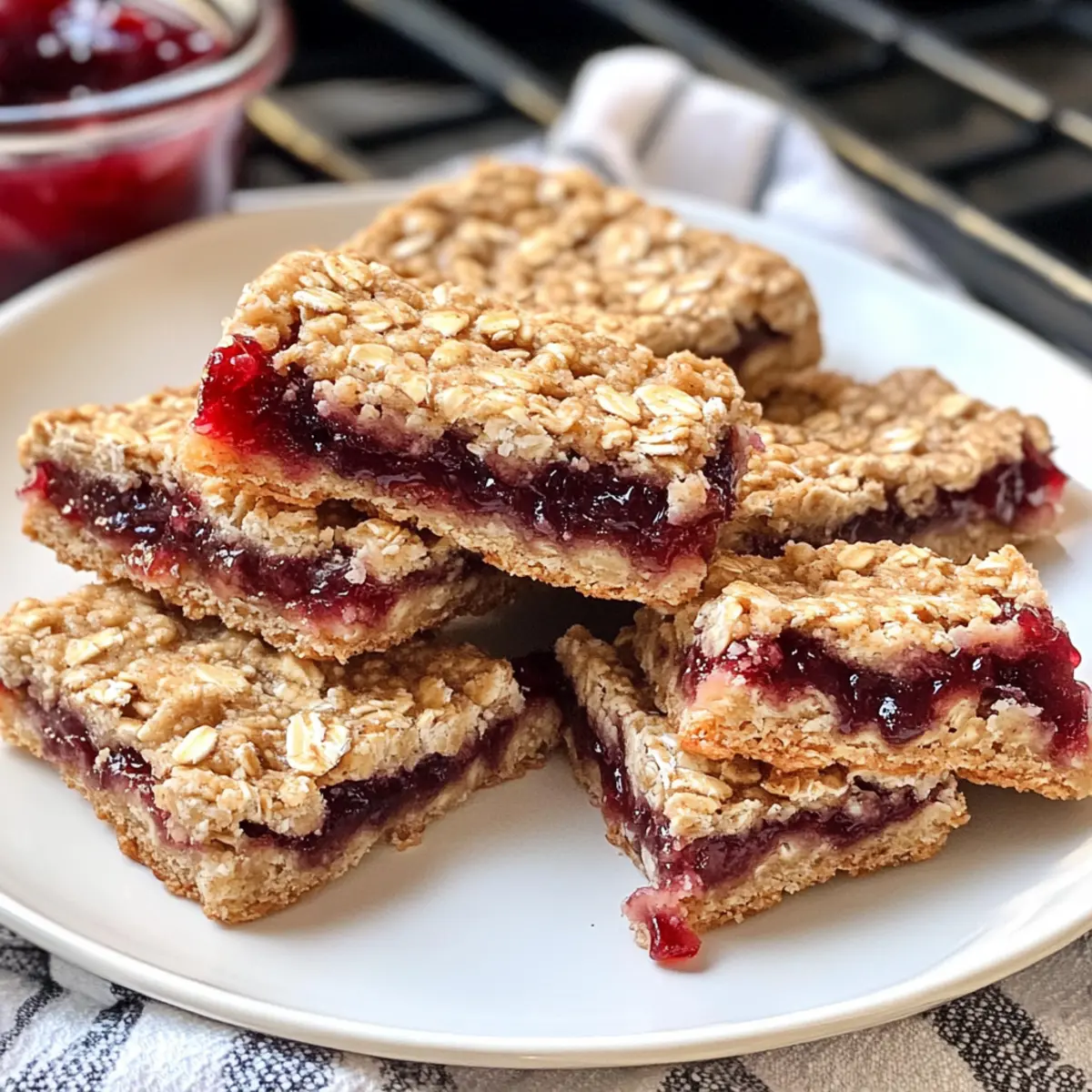 Sauerteig Frühstücksriegel mit Marmelade