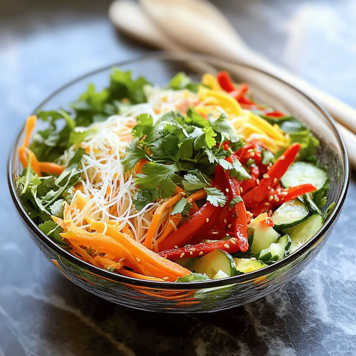 Frühlingsrollen-Salat mit würziger Ingwer-Dressing