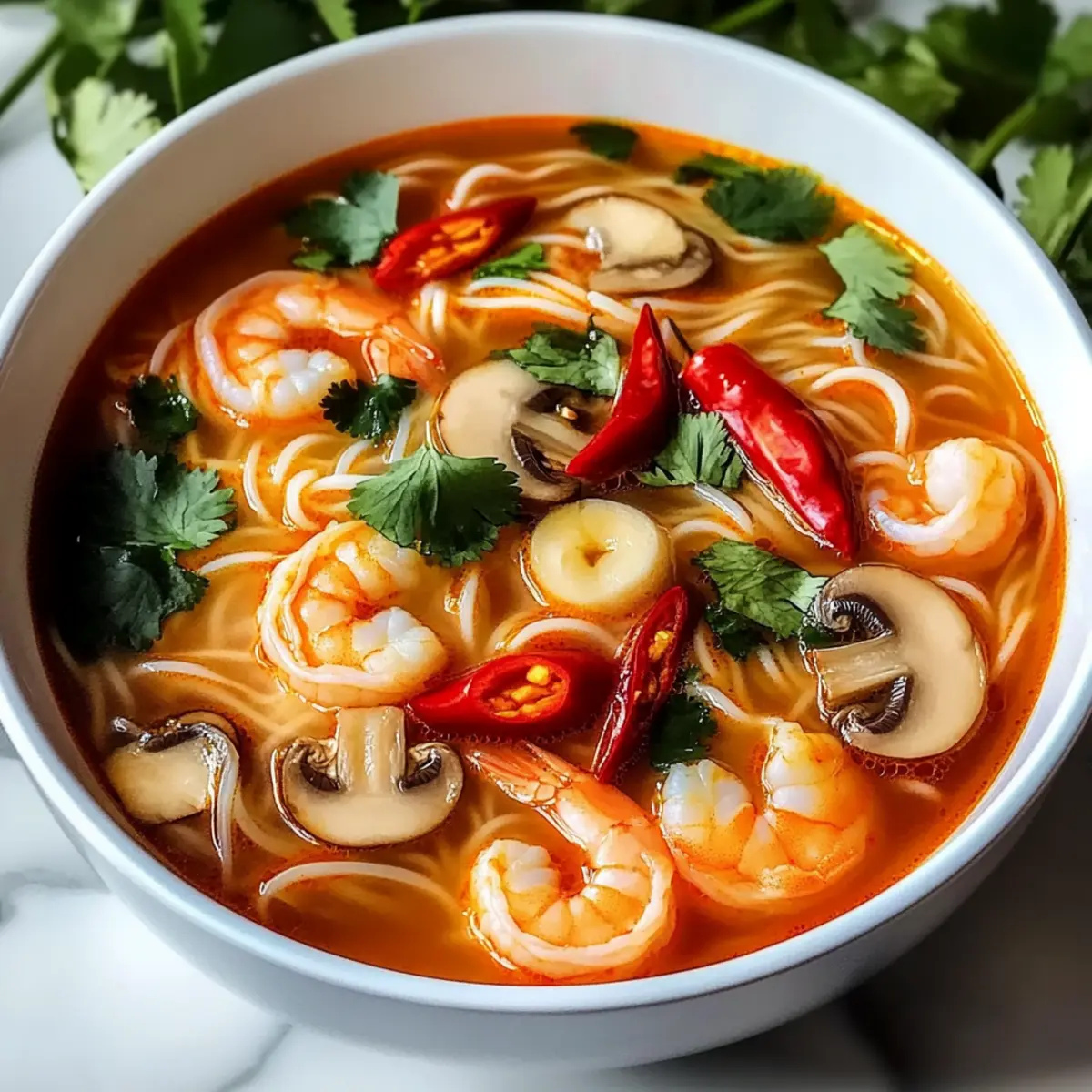 Tom Yum Suppe Nudeln