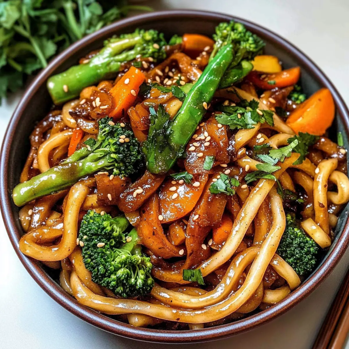 Vegan Sesame Yaki Udon Noodles npiw7w