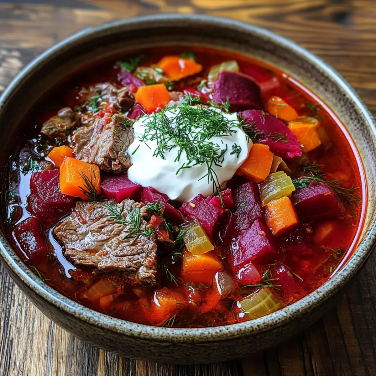 Authentic Ukrainian Borscht Soup vdw5zb