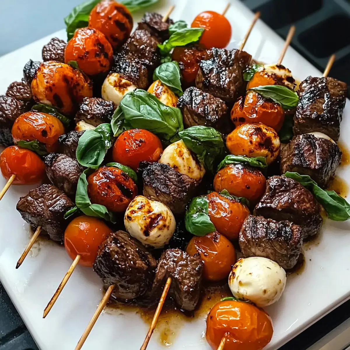 Rindfleisch Caprese Spieße Rezept