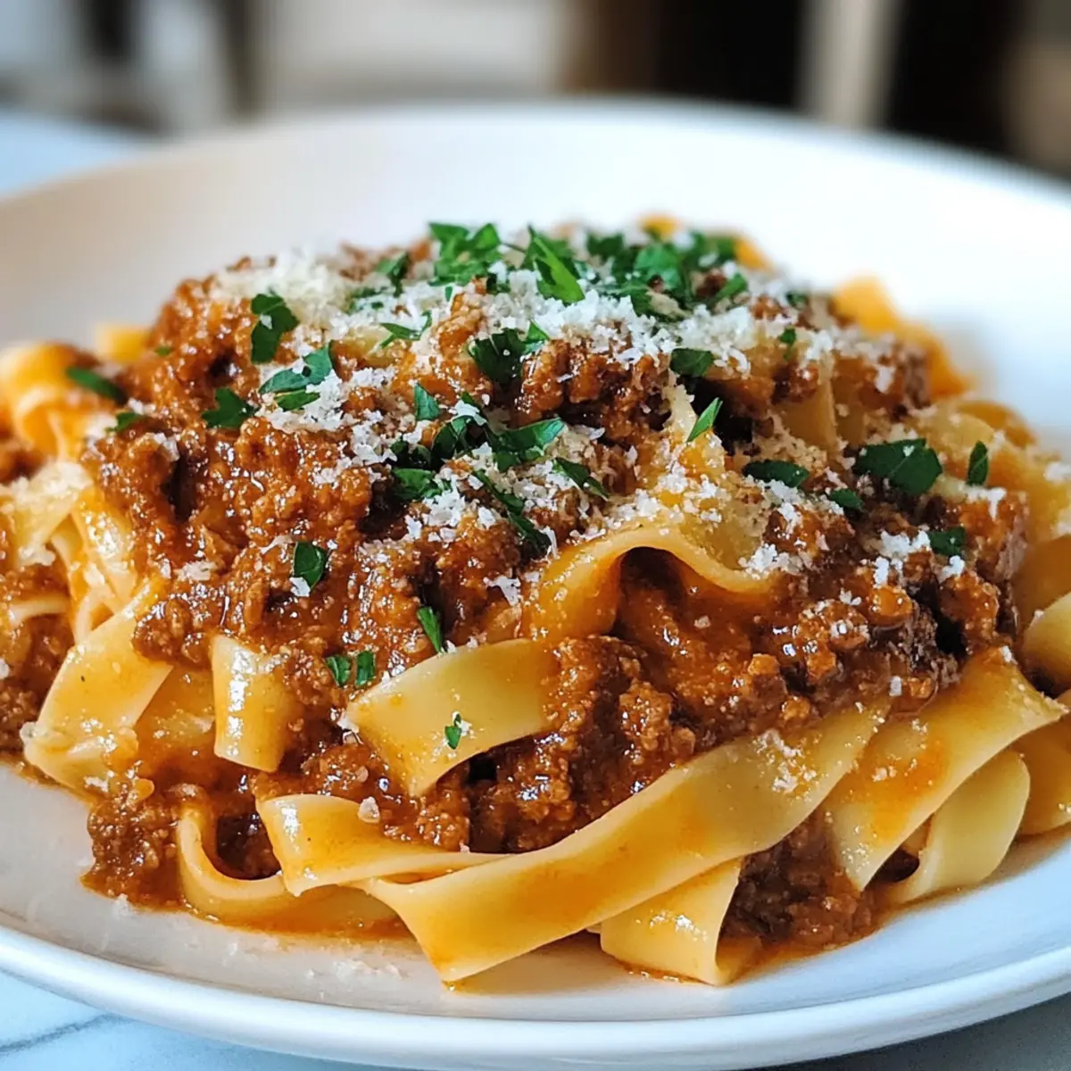 Rinderbolognese Rezept Zutaten: 400 g Rinderhackfleisch 1 Zwiebel 2 Knoblauchzehen 1 Karotte 1 Sellerie 400 g Tomaten (gehackt) 2 EL Tomatenmark 1 TL Oregano 1 TL Basilikum Salz Pfeffer Olivenöl 300 g Spaghetti Parmesan Anleitung: 1. Zwiebel, Knoblauch, Karotte und Sellerie fein hacken. 2. In einer Pfanne Olivenöl erhitzen und das Gemüse andünsten. 3. Rinderhackfleisch hinzufügen und anbraten, bis es braun ist. 4. Tomaten, Tomatenmark und Gewürze hinzufügen. 5. Bei niedriger Hitze 30 Minuten köcheln lassen. 6. In der Zwischenzeit Spaghetti nach Packungsanweisung kochen. 7. Spaghetti abgießen und mit der Bolognese servieren. 8. Mit Parmesan bestreuen.