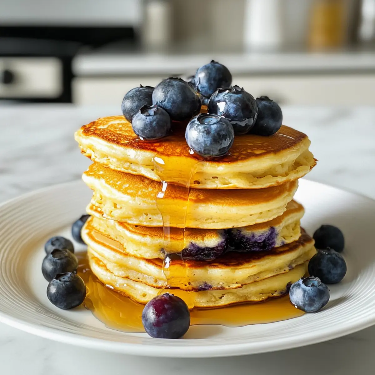 Blaubeerpfannkuchen mit Buttermilch