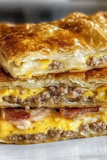 Frühstück Blätterteig Riegel Rezept