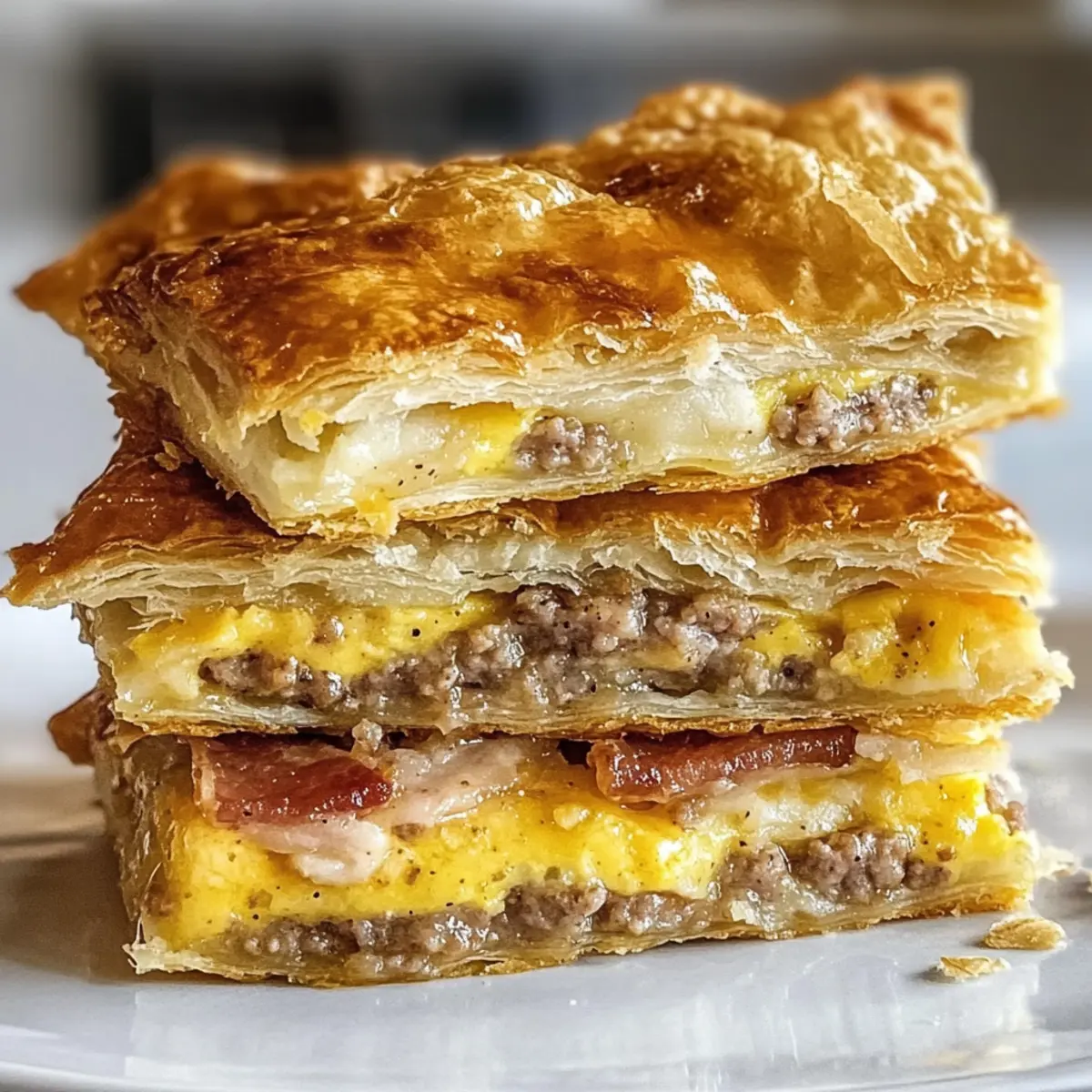 Frühstück Blätterteig Riegel Rezept