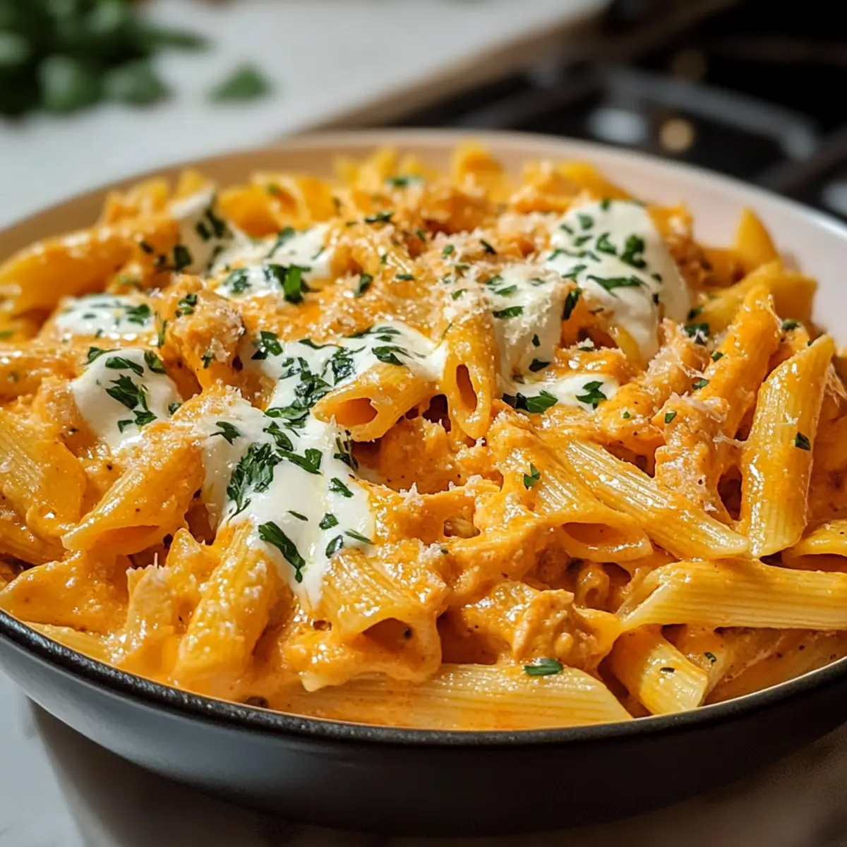 Buffalo HA¤hnchen Pasta Rezept mjbjp3