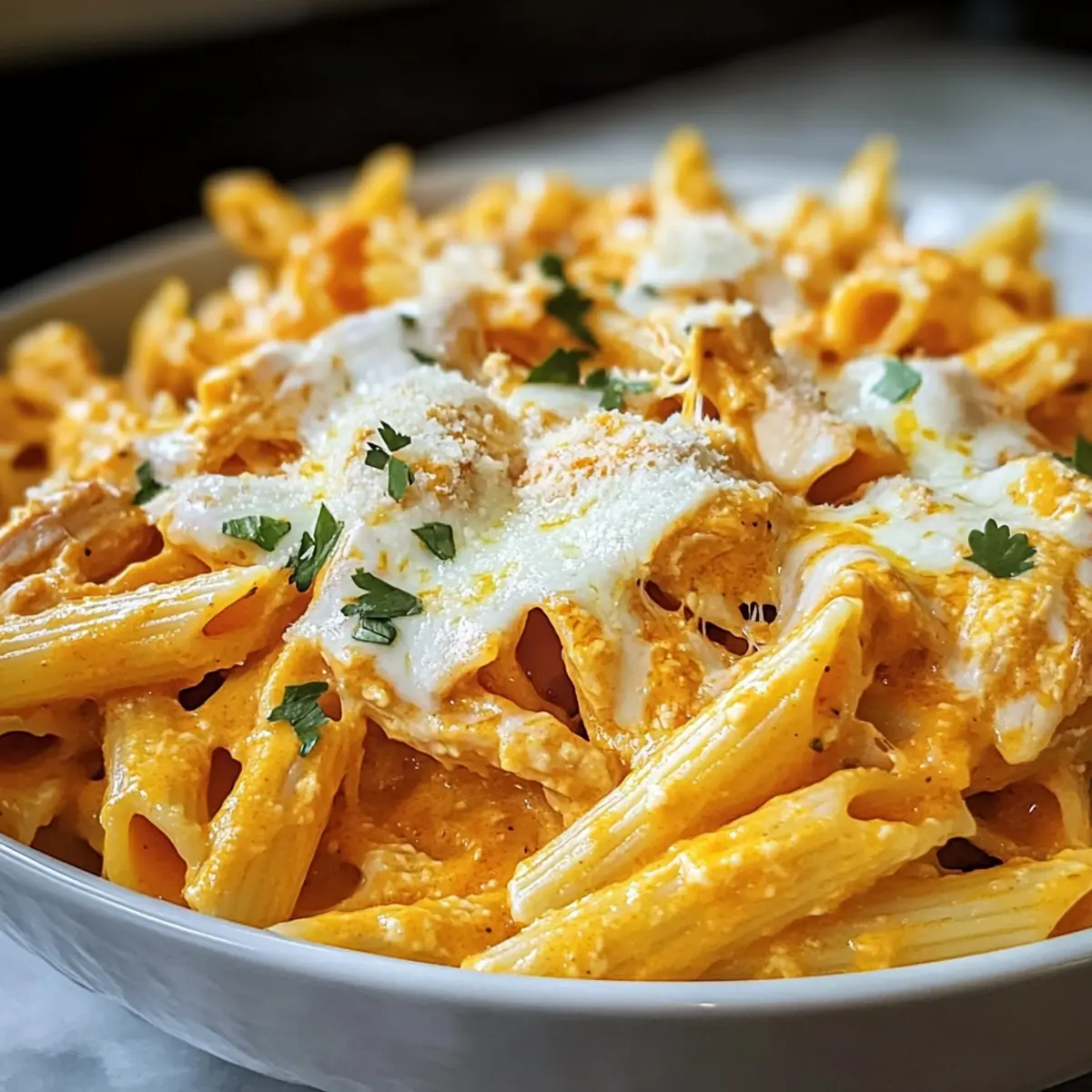 Buffalo-Hähnchen-Pasta Rezept