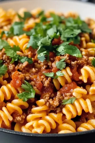 Käsige Taco-Pasta: 30-Minuten-Abendessen, das Ihre Familie lieben wird Rezept