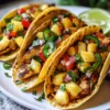 Chili-Limetten-Hühnchen-Tacos mit gegrillter Ananas-Salsa