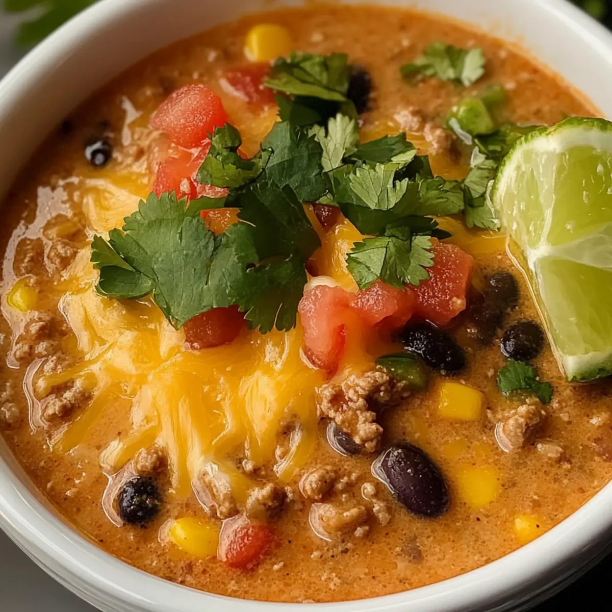 Creamy Cheesy Ground Beef Taco Soup ogikud