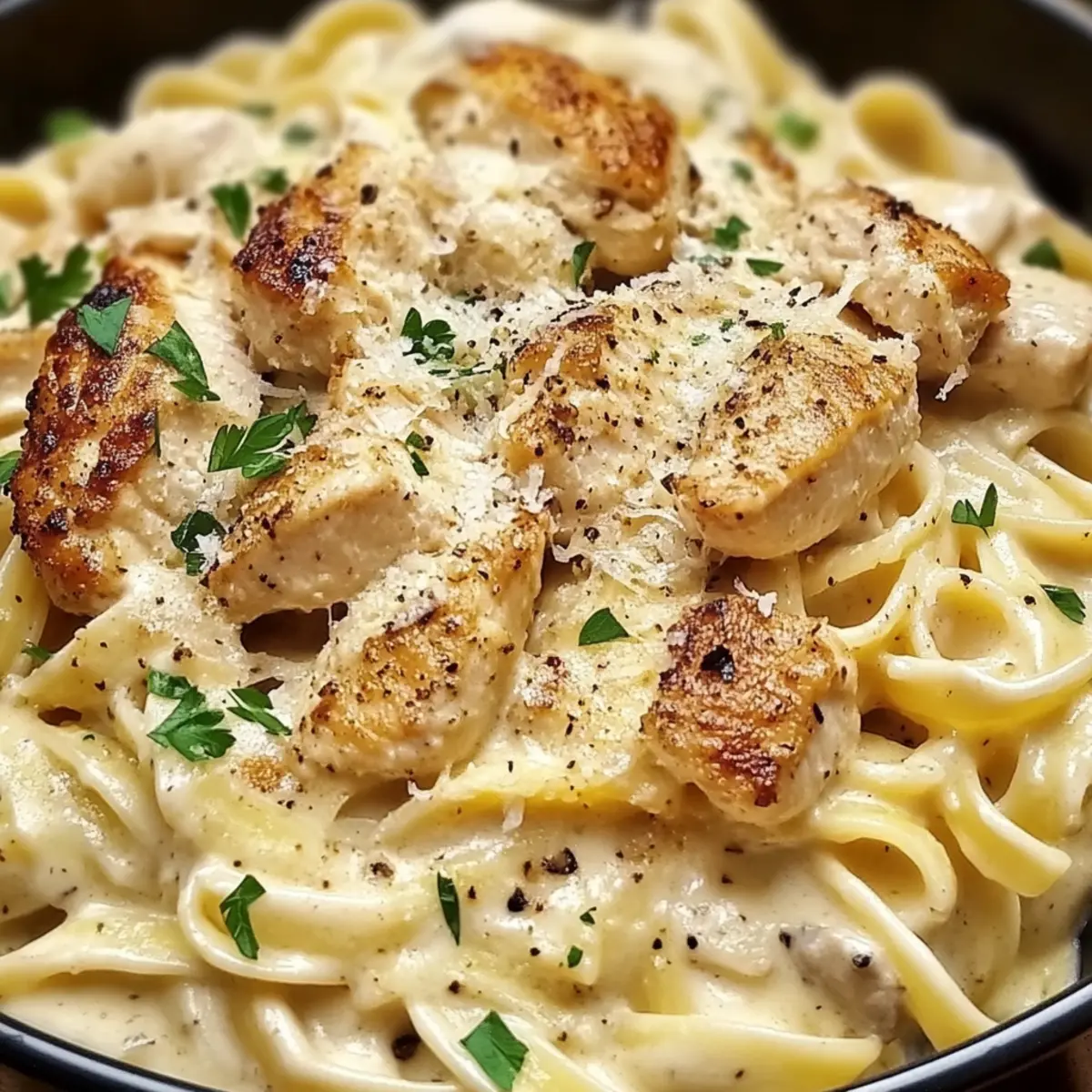 Cremige Knoblauch HA¤hnchen Pasta Rezept y0fvdl