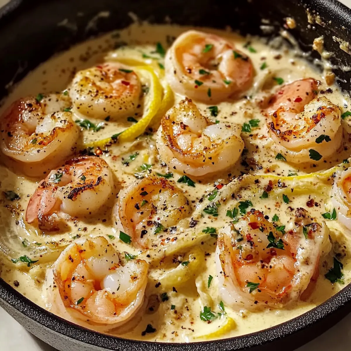 Cremige Zitronen Parmesan Garnelen dbw5yl