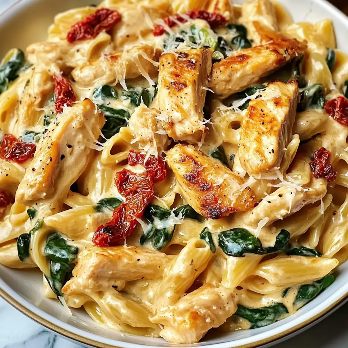 Cremige toskanische HA¤hnchen Pasta Rezept gigc97