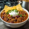 Crockpot Chili mit Rinderhackfleisch und Bohnen