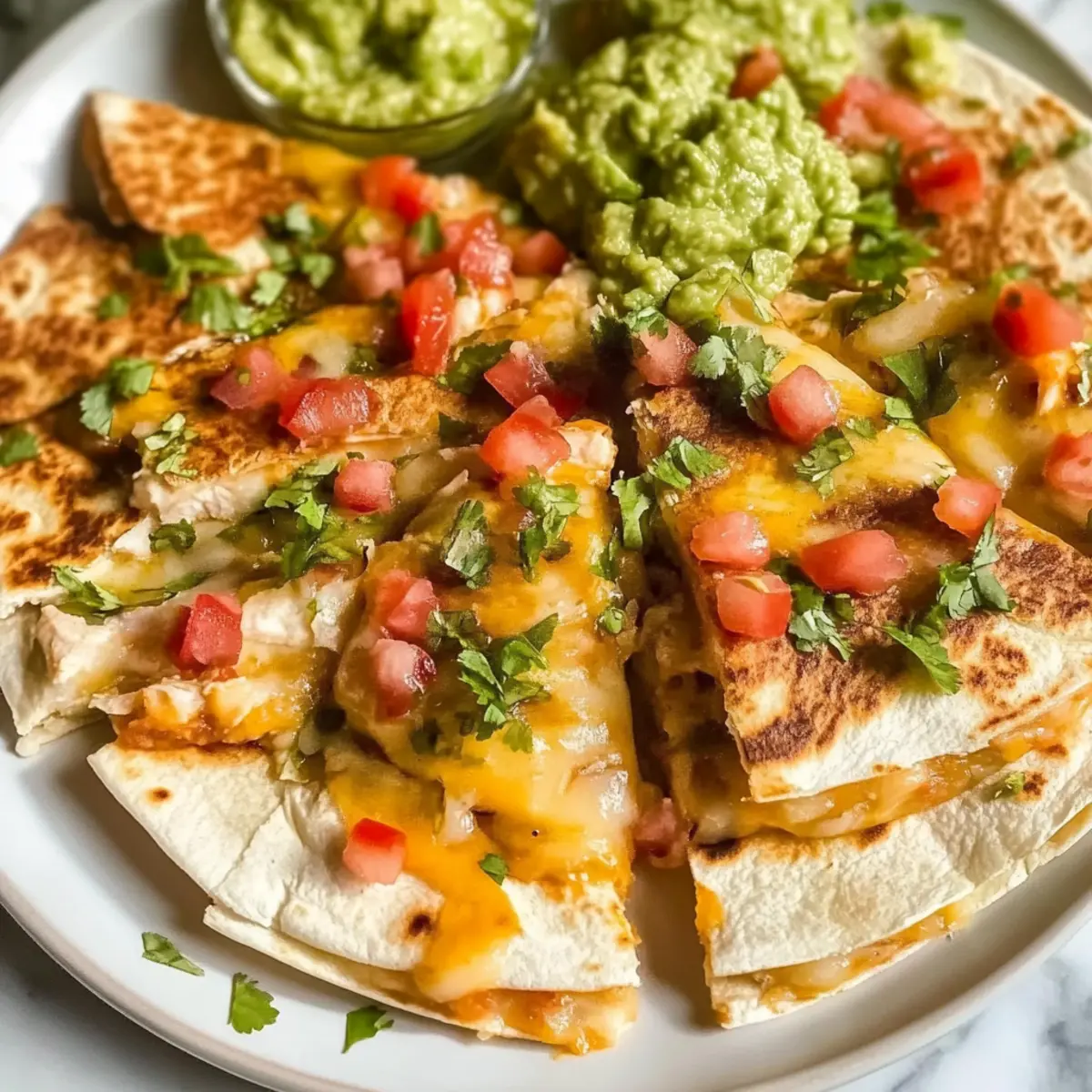 Einfache Hähnchen-Quesadillas