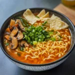 Leckere Ramen-Nudeln mit Ei und Käse in 10 Minuten
