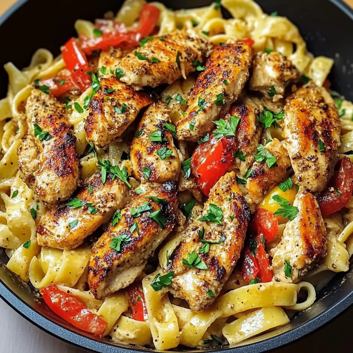 Einfache cremige Cajun HA¤hnchen Pasta Rezept vpf6nq