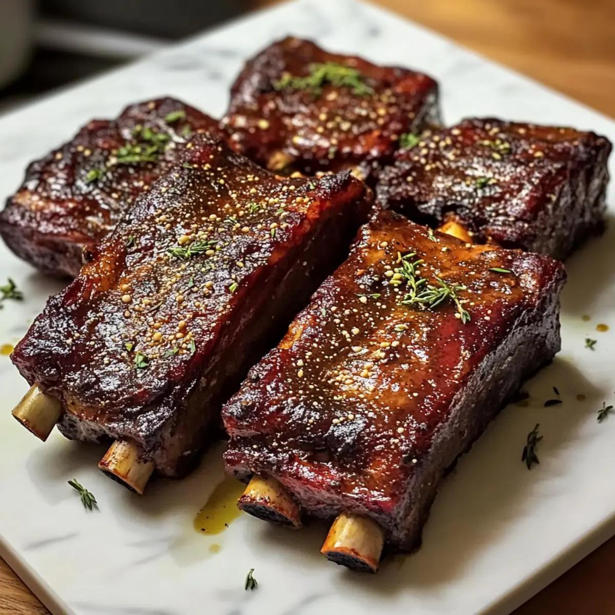 Würzige Geräucherte Rinderips Rezept