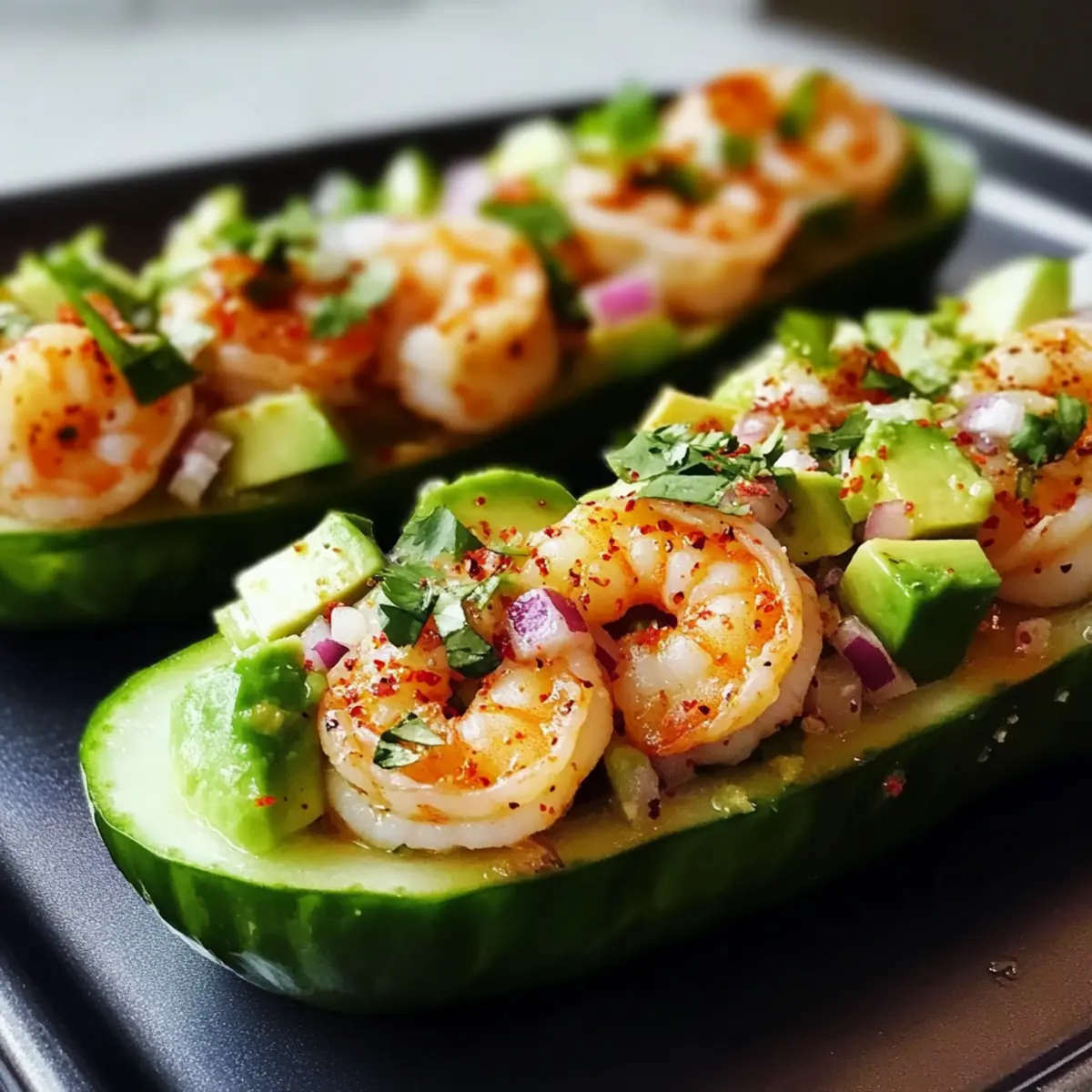 Garnelen Avocado Gurken