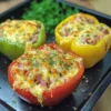 Gefüllte Paprika im Pizza Stil – Low Carb Rezept