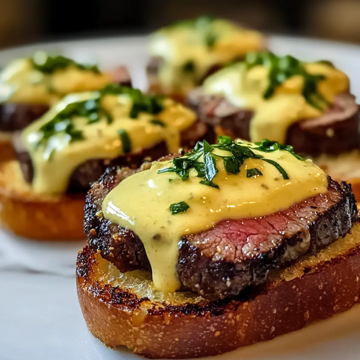 Grilled Beef Tenderloin Crostini with BA©arnaise Sauce Recipe o3gjm8