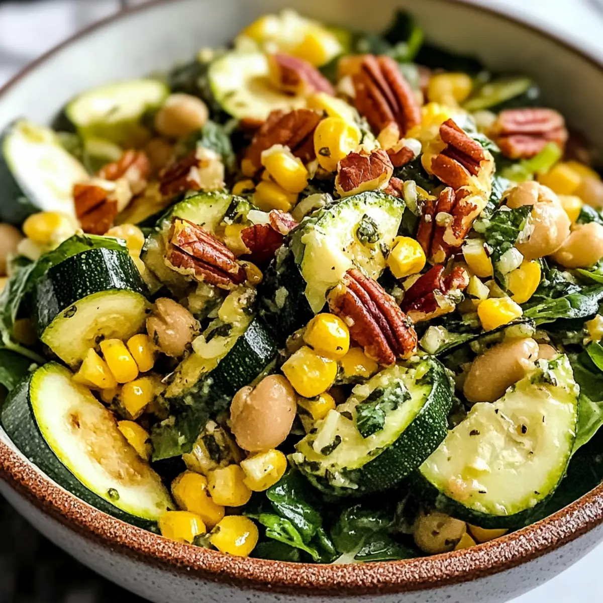 Grilled Zucchini Salad with Cannellini Beans Basil and Pecans Recipe gbaqjp