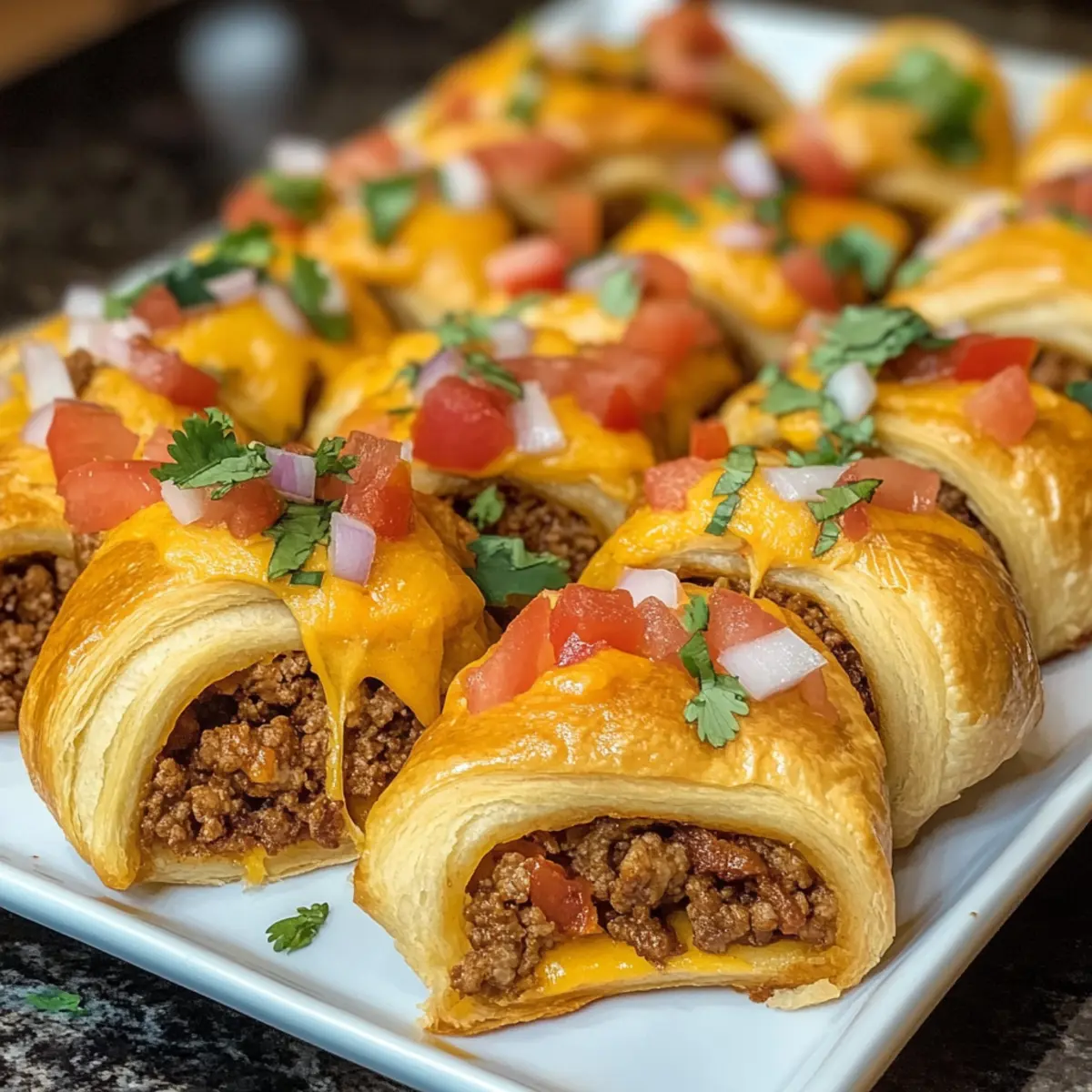 Ground Beef Nacho Bites on Crescent Rolls yjqffd