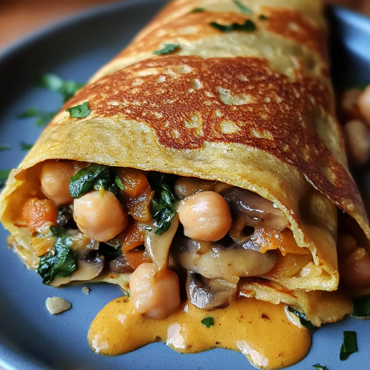 Herzhafte Crepes mit GemA¼sefA¼llung zgtioi