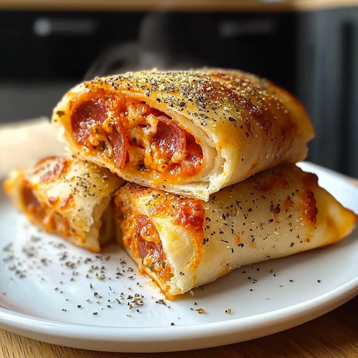 High Protein Pepperoni Pizza Rolls uvvzeq