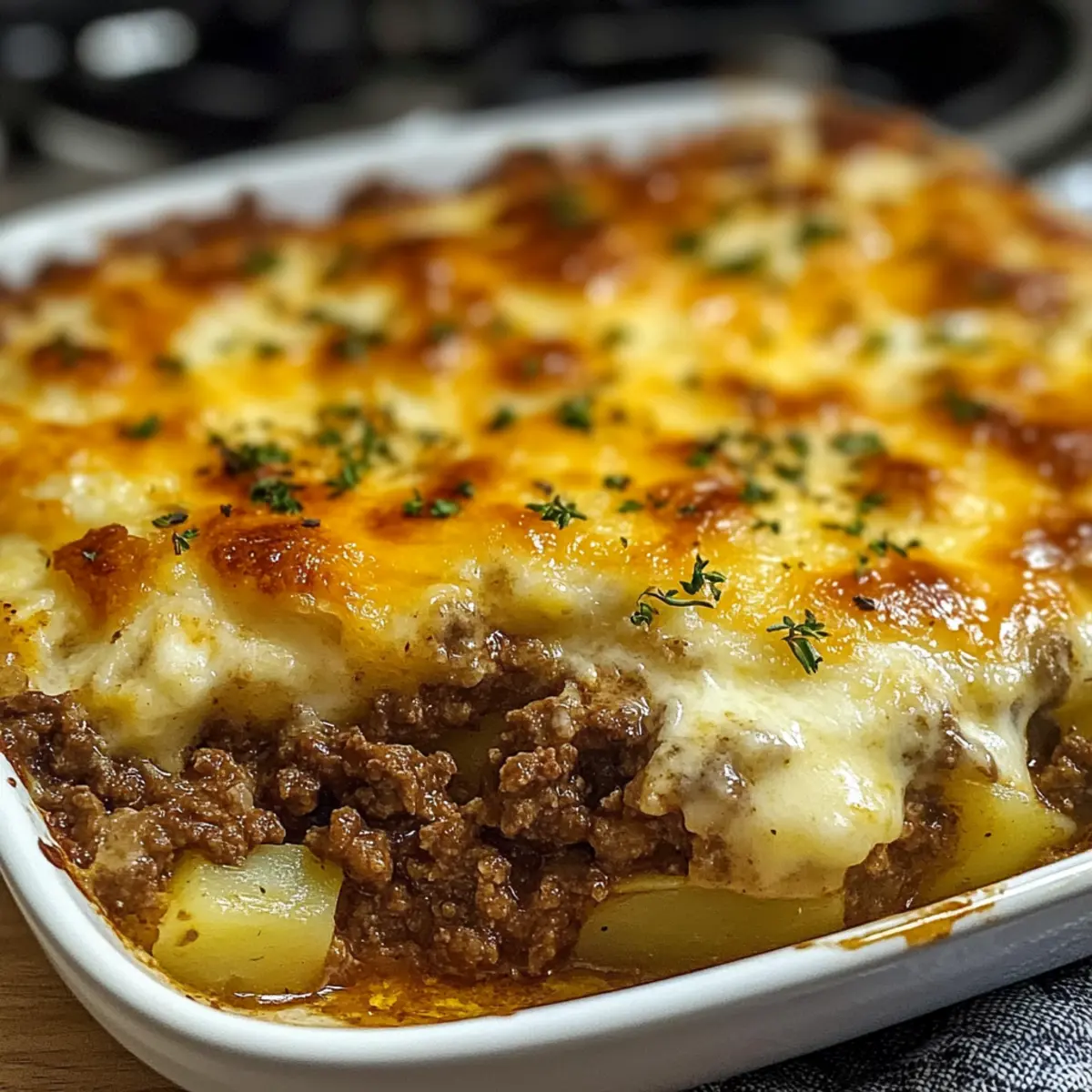 Hobo-Auflauf mit Rinderhackfleisch