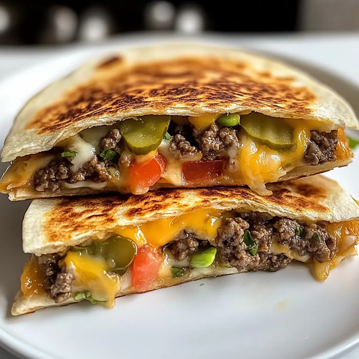 Juicy Grilled Smashburger Quesadillas Recipe icio26