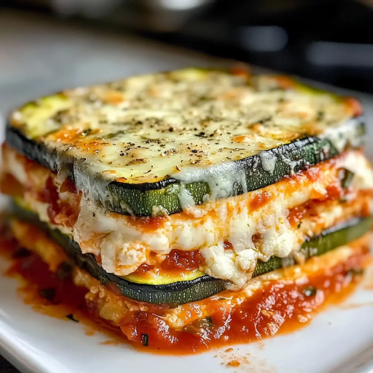 Layered Zucchini Ricotta Melts with Marinara Recipe qlwegk