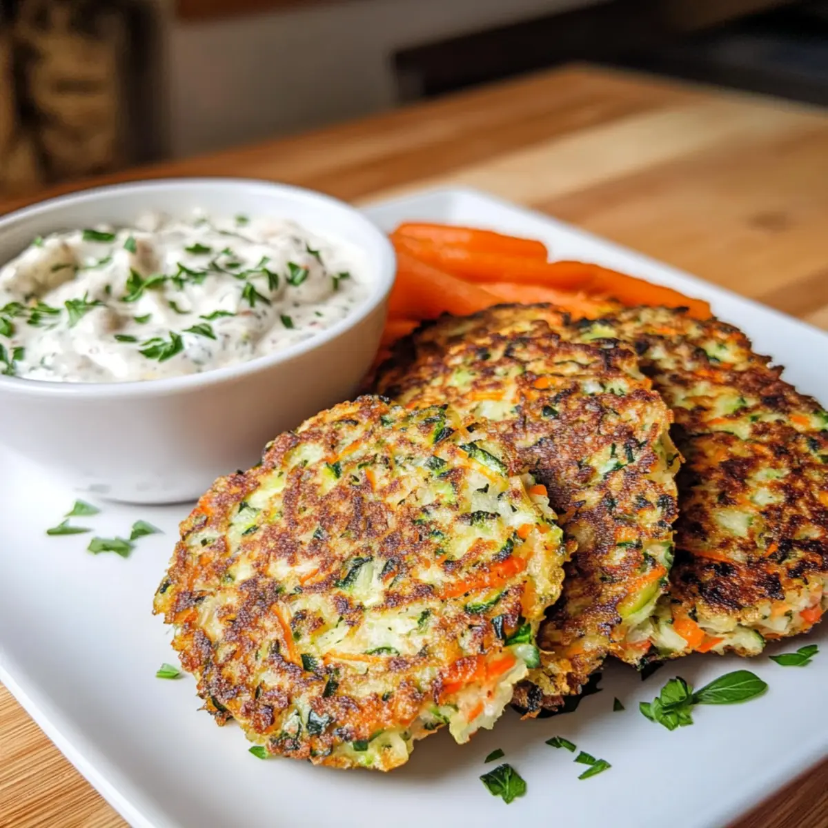 Leckere Low Carb GemA¼sepuffer mit Knoblauchdip inotpp