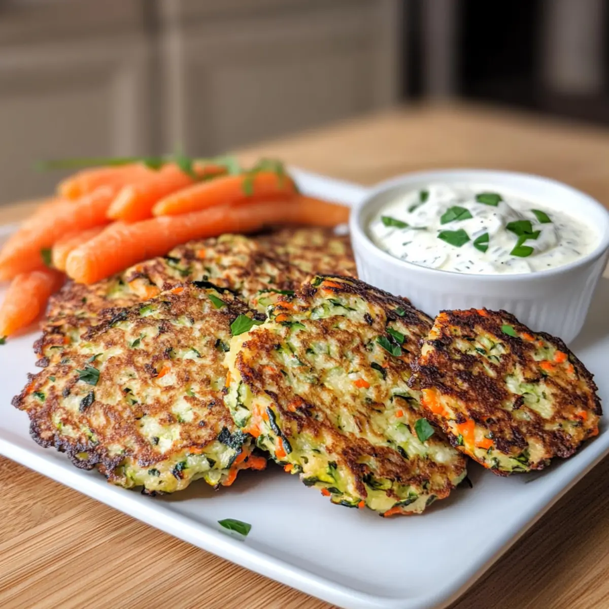 Leckere Low Carb GemA¼sepuffer mit Knoblauchdip knswyq