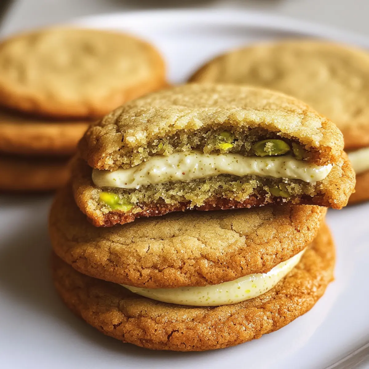 Kekse gefüllt mit Pistaziencreme